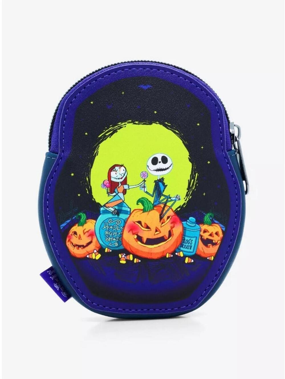 Loungefly NBC Jack & Sally Pumpkins Mini Backpack/Coin Purse - Picture 9 of 9
